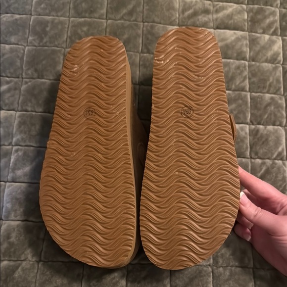 Brown Suede Slip-On Clogs - Picture 2 of 4